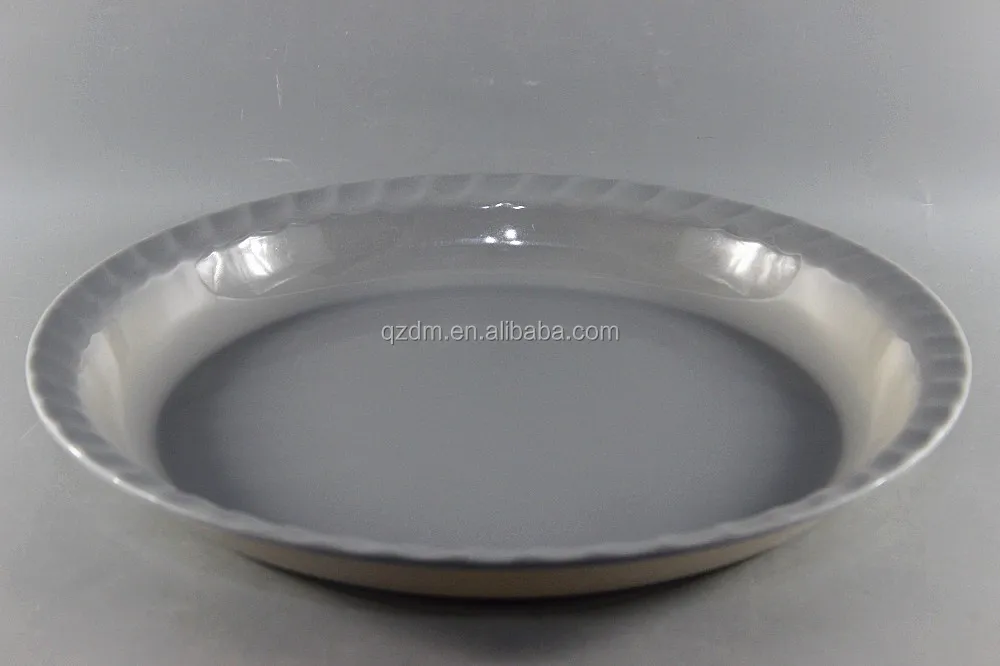 Wavy Edge Melamine Round Serving Trays 40cm