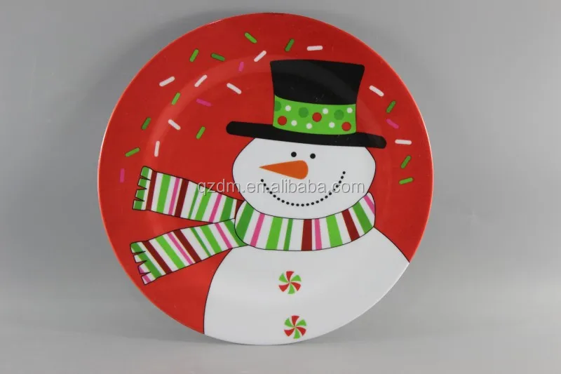 X'mas Melamine Snacks dinner plate ,Chips plate