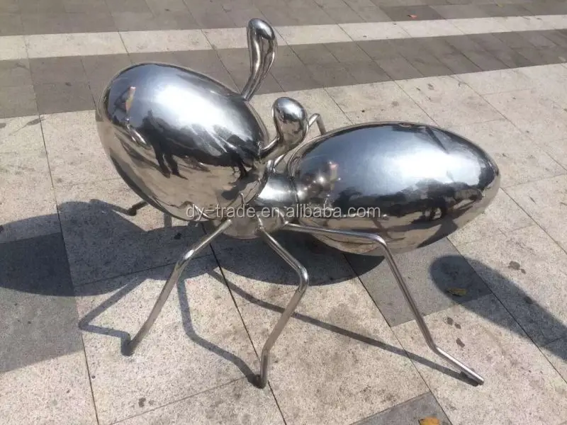 Stainless steel ants sculpture/metal animal sculpture