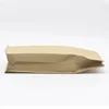 Wholesale price heat seal ziplock flat bottom bag packaging laminated materials plastic square kraft paper