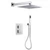 Bathroom Luxury Concealed Thermostatic Shower System 2 Function Rainfall & Waterfall 10" Shower Head & Thermostatic mixer valve