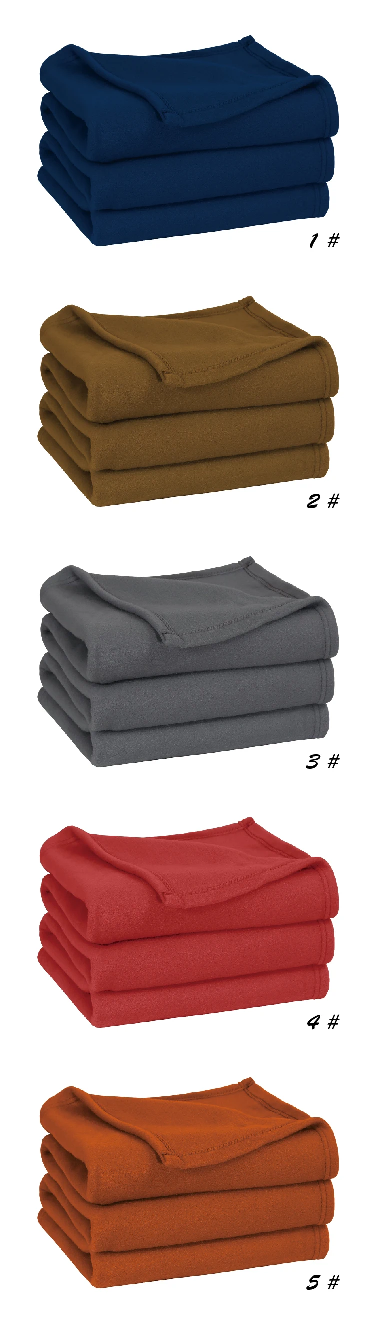 Polarfleece Thermal Blanket Extra Soft Brush Fabric Super Warm Bed