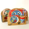 2017 New Kids Eco-friendly bamboo fiber dinner sets cartoon shape