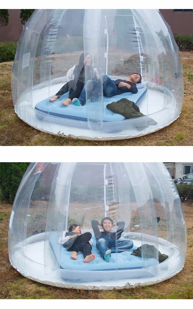 Plastic bubble tent