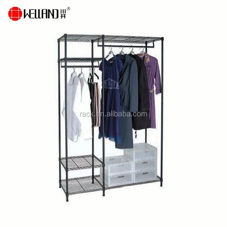 Heavy Duty Metal Clothing Garment Display Rack Wardrobe Store