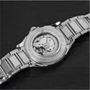 MIYOTA movement 5ATM automatic skeleton stainless steel mens watch