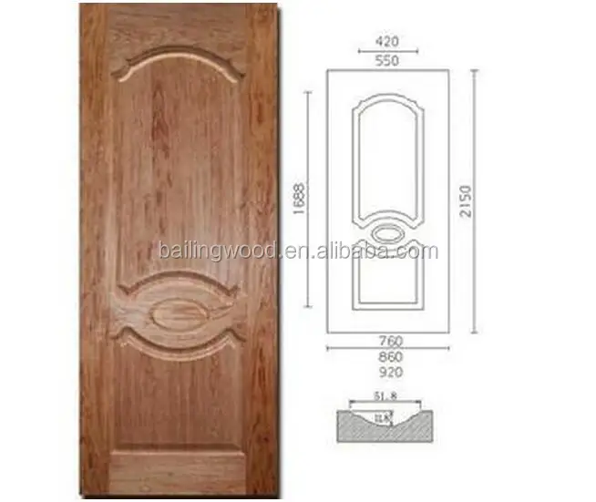 Latest Design Wooden Swing Security Doors Modern Solid Wood Exterior