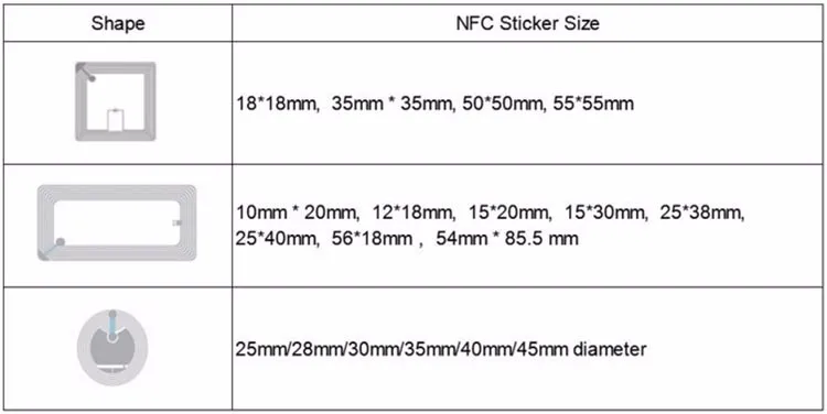 13.56mhz custom ntag213 216 printable nfc fridge magnets