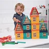 creative diy kids learning and playing educational toy Colorful Printing Wooden Building Blocks