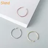 minimal fashion jewelry ball ends design 3 colors are available genuine sterling 925 silver finger ring adjustable(SRA-076)