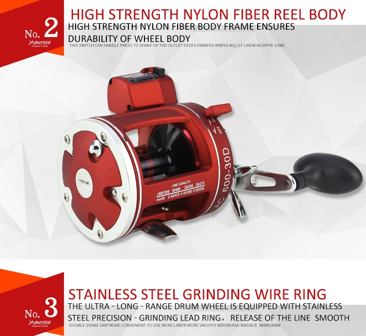 Fulljion Drum Fishing Reel With Electric Depth Counting Electric