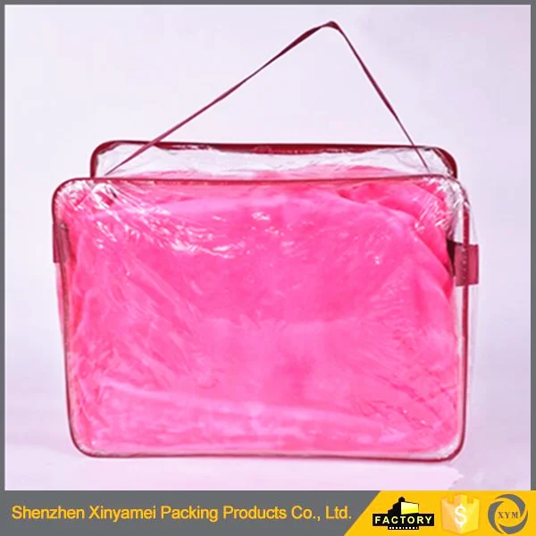 Clear Pvc Plastic Zipper Bag Quilt Pillow Blanket Bedding Packaging