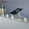 China Sanitary Ware Deck Mounted Hydraulic Led Bath&Shower Faucet Bathroom Bathtub Tap Mixer