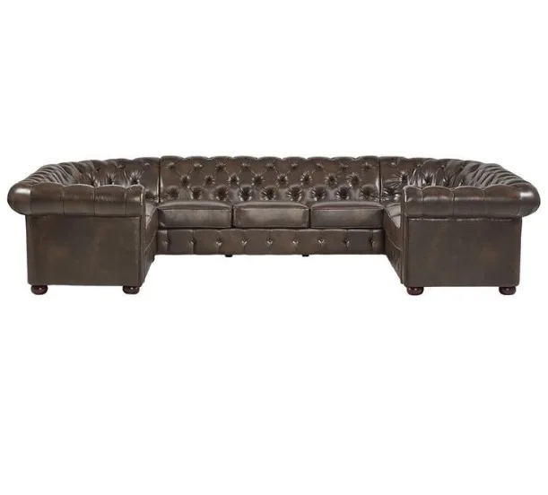 Big Sectional Sofa Enzo U Shaped Design Genuine Leather 11 Seaters