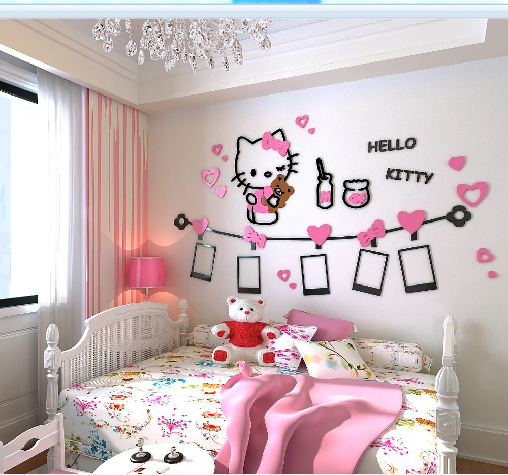 Paling Populer 30 Lukisan Hello Kitty Di Dinding Kamar Bari Gambar