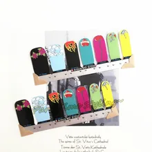 Love Fire Heart Nail Art Sticker Patch 14 pcs set Waterproof Decals Foils Gel Polish French
