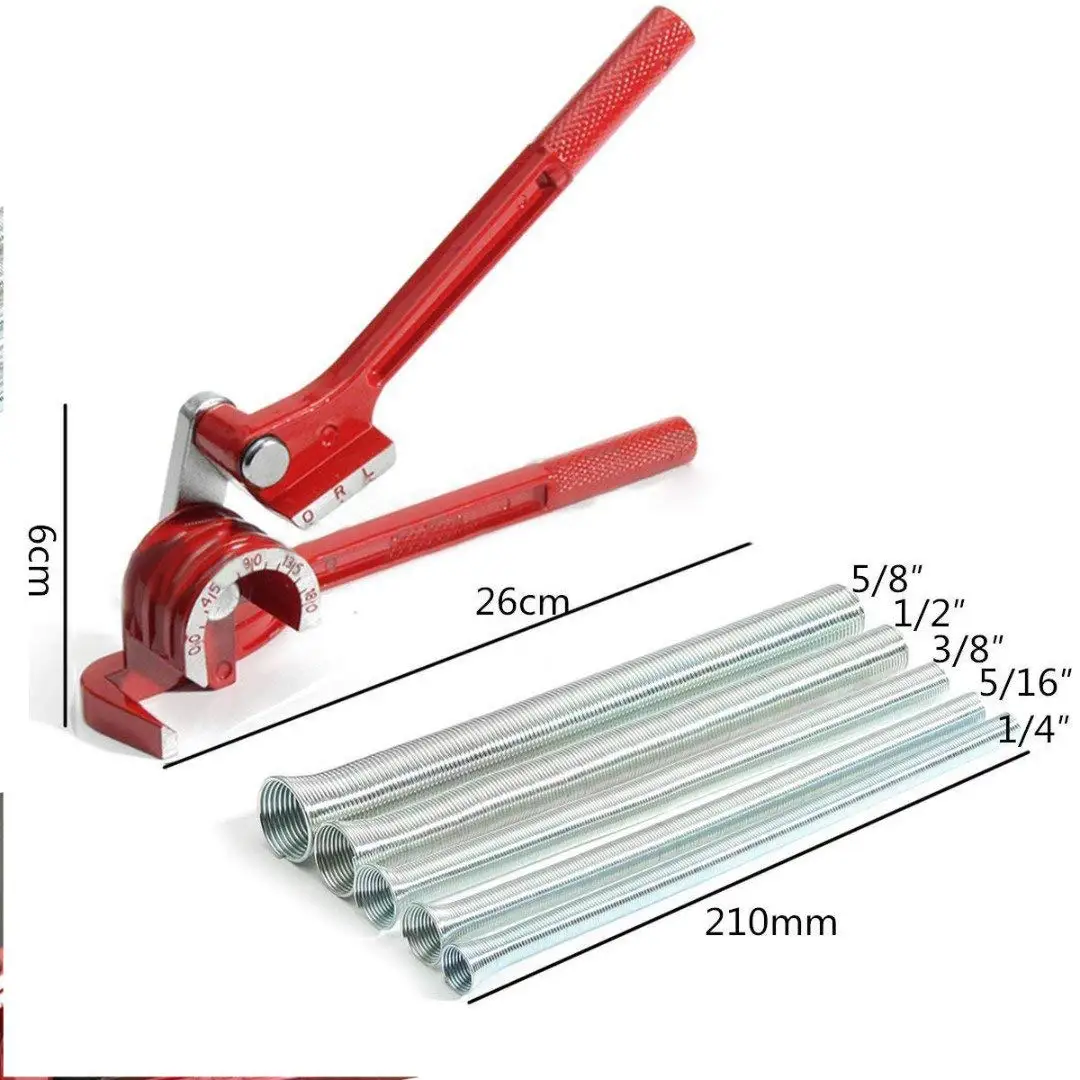 Tubing 3//8 5//16 6//8//10mm Keenso 3 In 1 180 Degree 1//4 5//16 3//8 Aluminum Alloy Tube Bender Heavy Duty Pipe Bending Tool Easily Make 180 Degree Bends in Tubing Pipe Bender for 1//4
