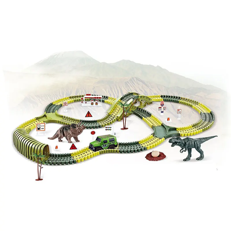 dinosaur double loop track set