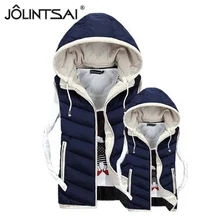 Hot Sale Lovers Brand New Slim Men and Women Vest 2015 Autumn Winter Hooded Cotton Padded Vests 4 Colors 5 Size AE-ME-155