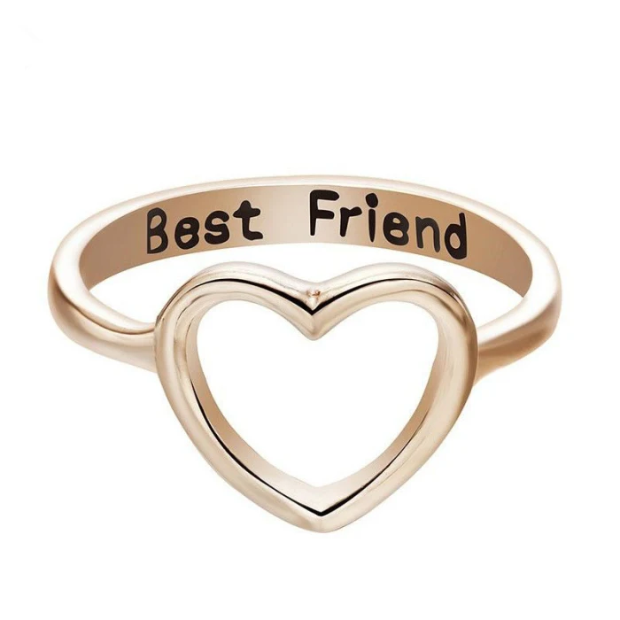 Friendship Symbol Black Laser Engrave Silver Gold Color Stainless Steel