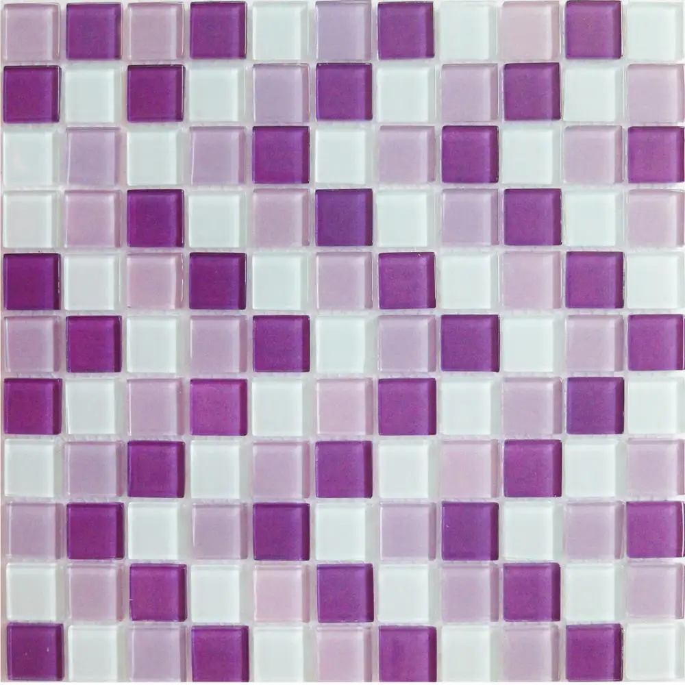 Glass Mosaic Tile Mix Color Purple Backsplash Tiles Mosaic Rhombus