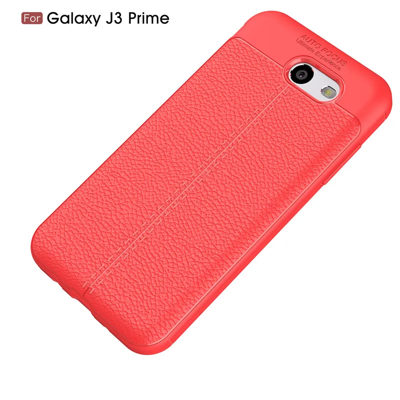2017 New Design Carbon Fiber Lichee Pattern for Samsung Galaxy j3 Prime Soft TPU Case for Samsung Galaxy j3 Prime