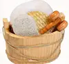Natural Materials Wooden Four Bath Barrel Set Spa