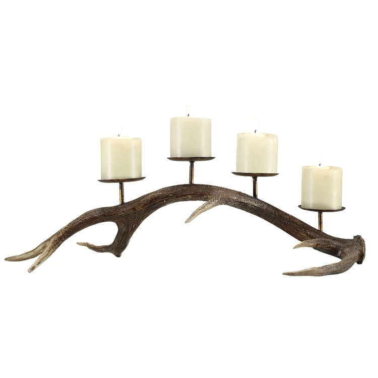 wholesale brass gold color tall pillar metal candle holder