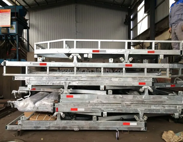 Heavy Duty Tandem Hydraulic Tipping Box Trailer Car Towing Trailer