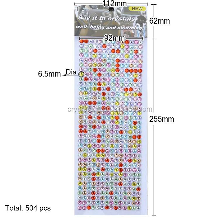DIY resin crystal stickers self adhesive rhinestone sheet sticker