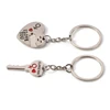 custom shaped chinese i love you wedding favor gift couple souvenir heart key metal keychains for guests