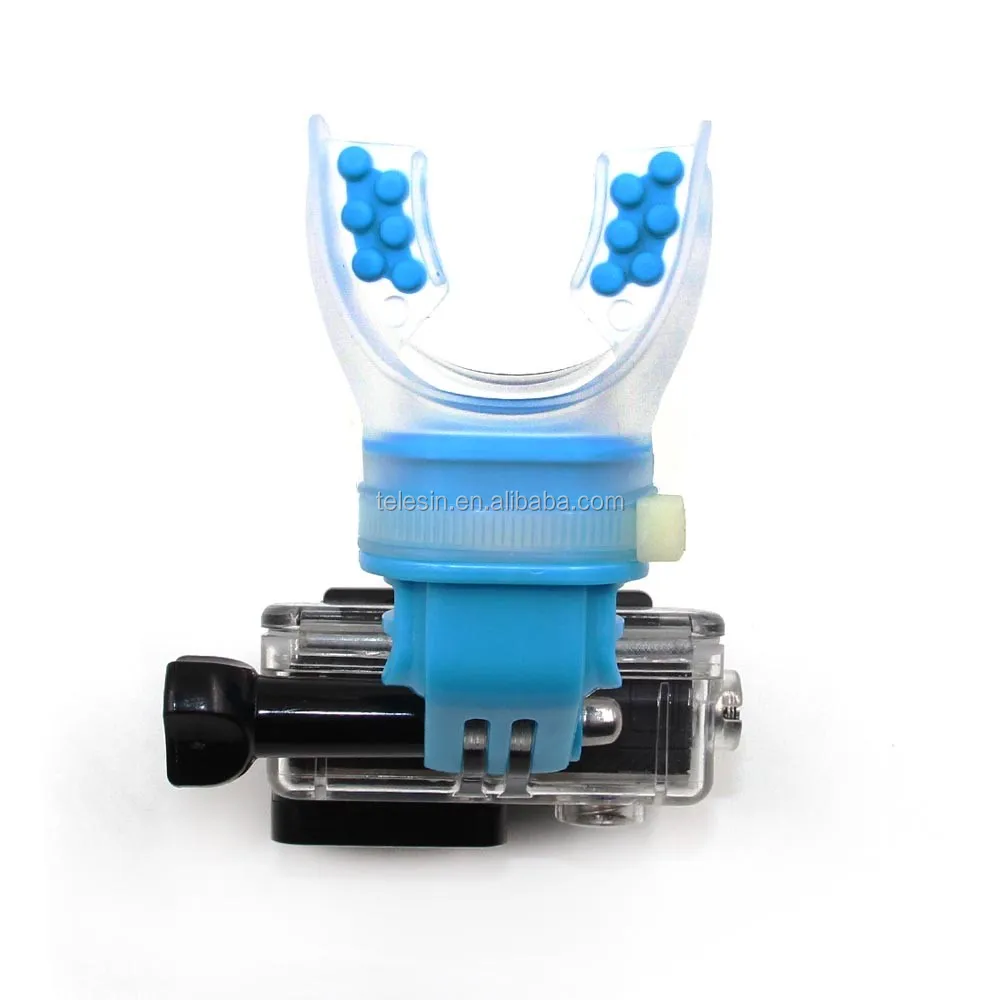 Support Bouche Et Ceinture Pour GoPro – Compatible GoPro 6/5/4/3+, SJ4000, VP409 (Pour Surf, Ski, Sports Extrêmes)