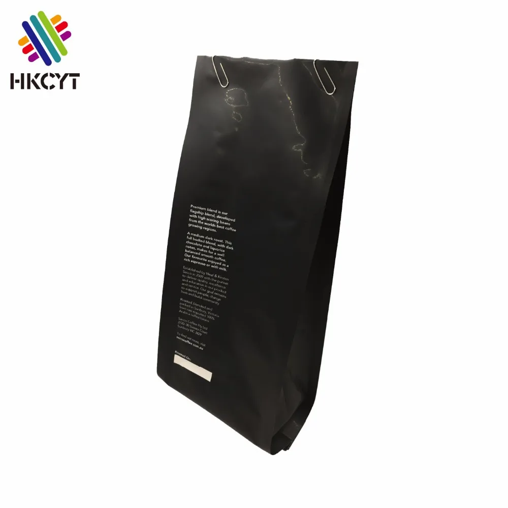 Wholesale 1kg Side Gusset Black Matte Coffee Bag With Valve - Buy Black