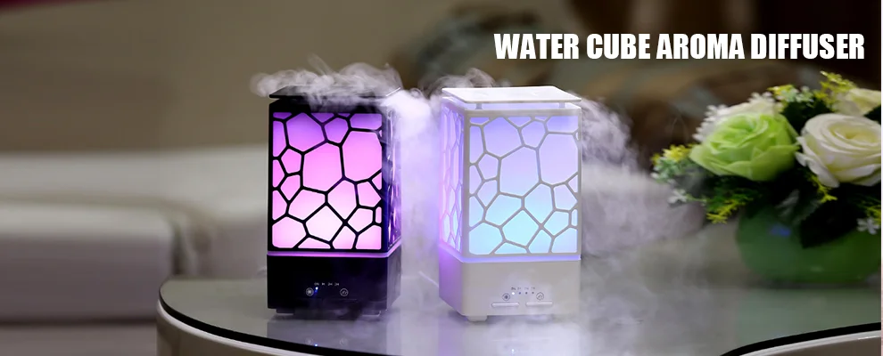 2017 Bộ khuếch tán thơm bằng nước siêu âm mới nhất của Water Cube USB dành cho phòng ngủ