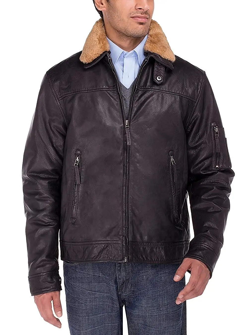 LN LUCIANO NATAZZI Mens Wool Double Breasted Top Coat