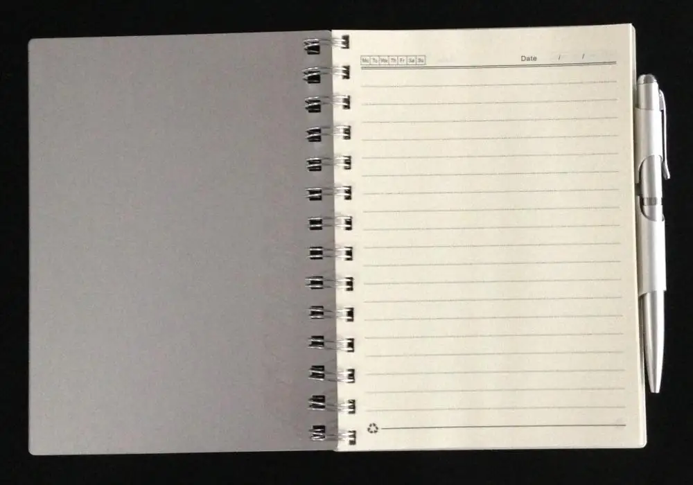 Aluminum Metal Cover Ring Binder Notepad With Pen Buy Metal Notepad