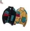 New Arrival Men Corduroy Jacket Color Block Men's Jacket Pockets High Street Fashion Casual Outwear Men Coat Autumn Streetwear