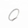Popular Moissanite Four Prong Band in 14K White Gold for Wedding