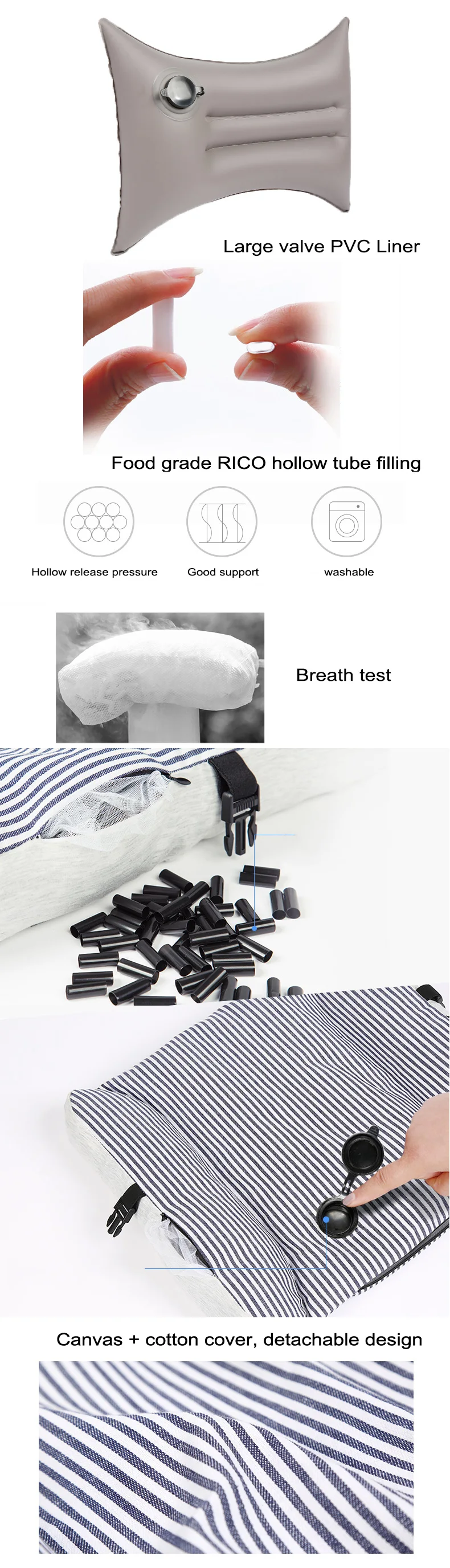 Travelsky Bus Driver Seat Cushion Lumbar Inflatable Pillows Back Support air Cushion for Office Chair