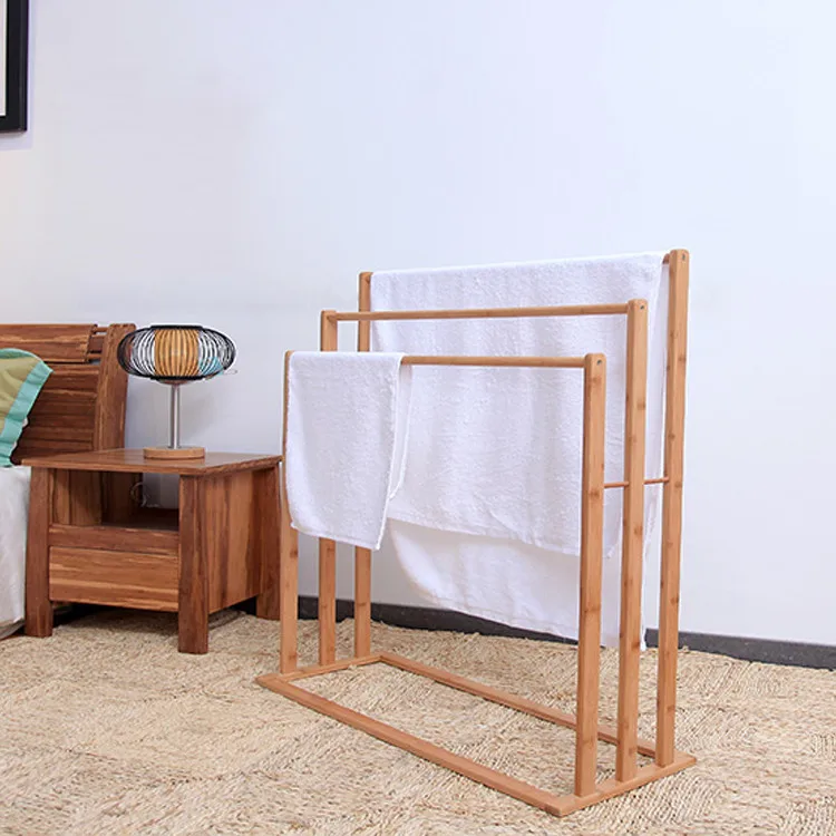 bamboo ladder towel rack