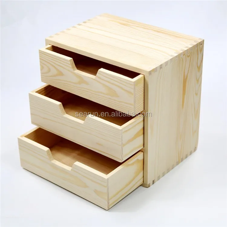 wooden craft drawers