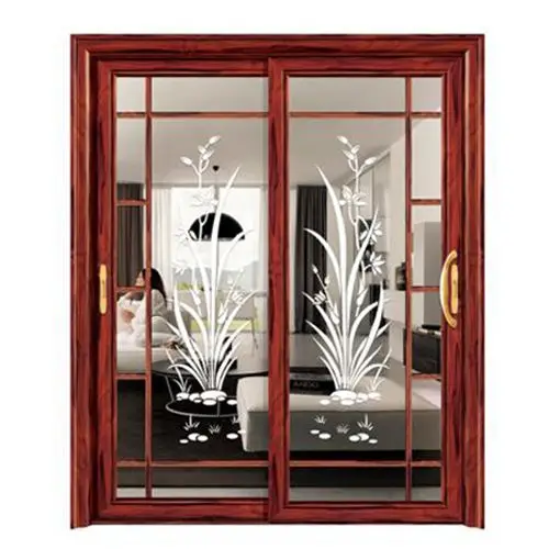 אחת זיגוג UPVC PVC הזזה דלת