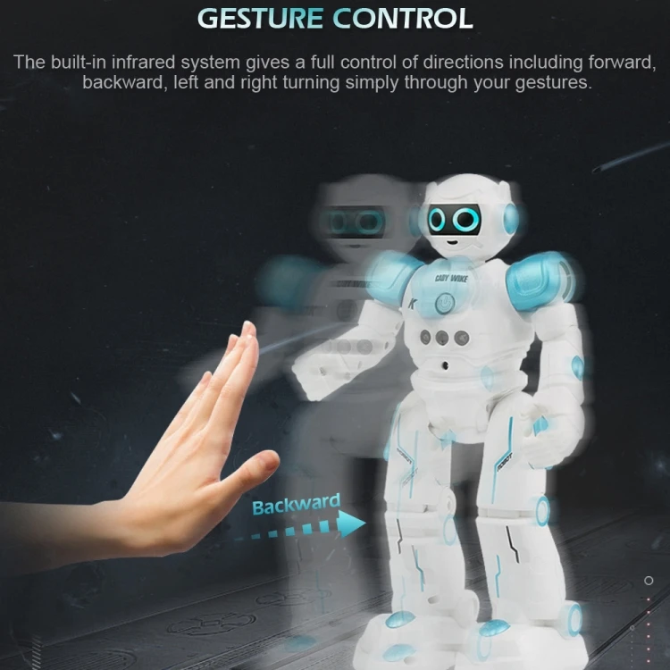 JJR/C R11 CADY WIKE Waling Sliding Robot Smart Touch Control Robot with LED Light,