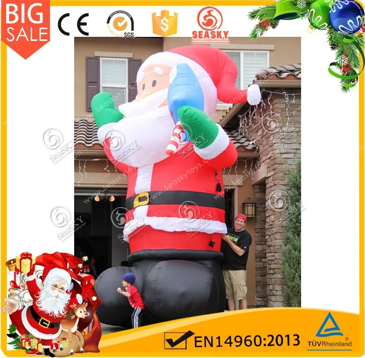 Sk Commercial Christmas Sitting Santa Claus,5m 20 Foot Inflatable Santa
