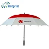 Customized upper and down double layers golf umbrella with red on top