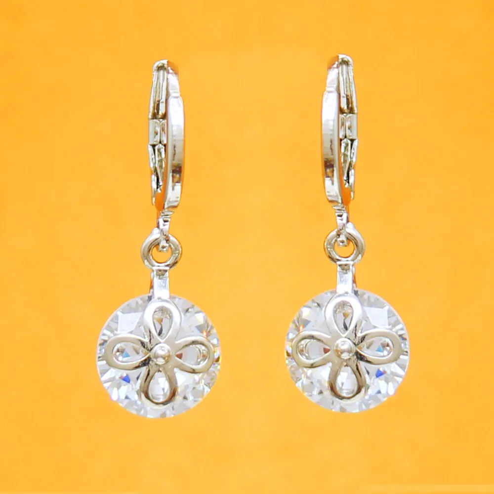Temperament Long Crystal Earrings Sweet Zircon Celebrity Personality