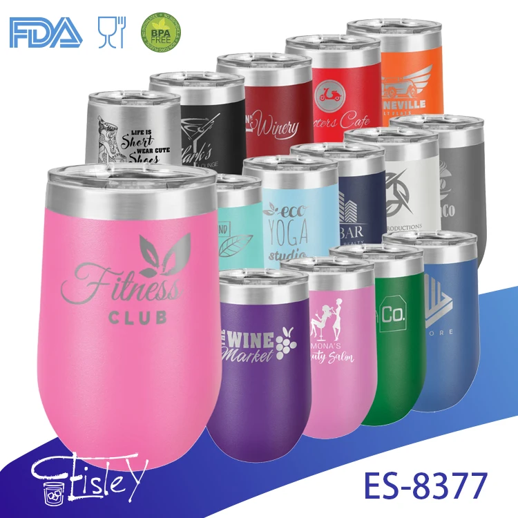 Personalized Insulated Stainless Steel 6oz Champagne Tumbler Swig