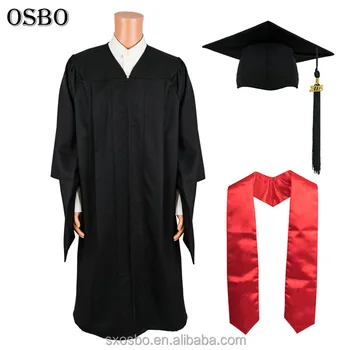 Doctoral Graduation Cap And Gown,Classic Bachelor Black Graduation Gown ...