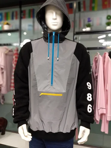 blank sherpa pullover