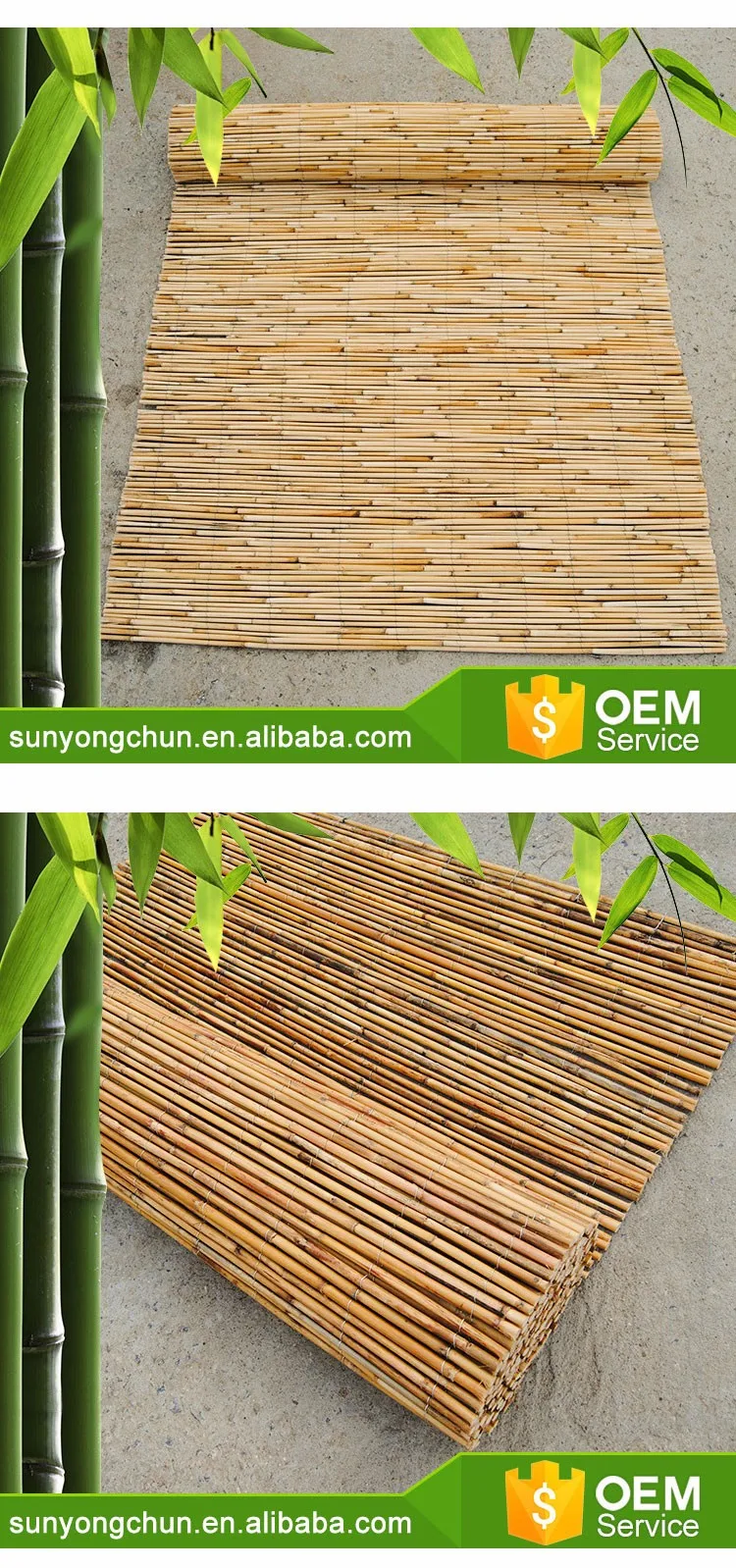 high quality eco-friendly natural decorative rolled reed fence for garden yarm farm